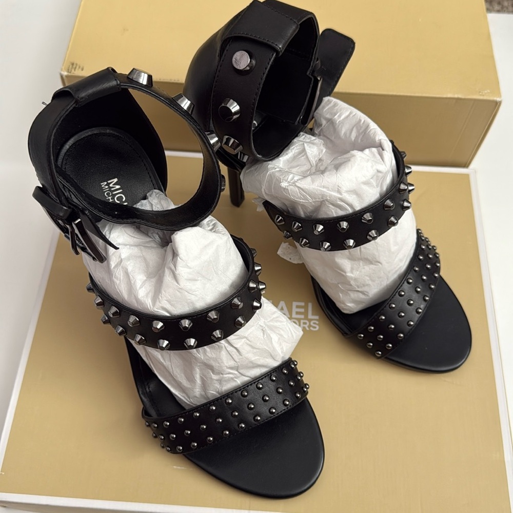 Michael Kors Black Studded Sandals